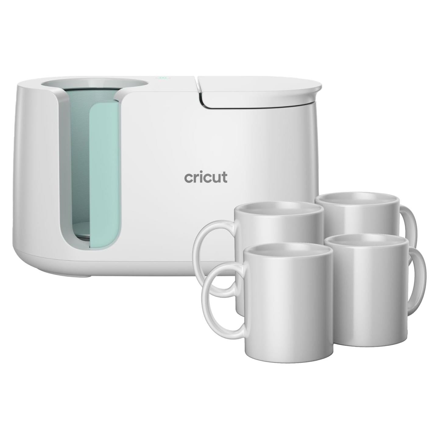 Cricut Mug Press + 4 Tazas Cerámica 12oz Personalizadas