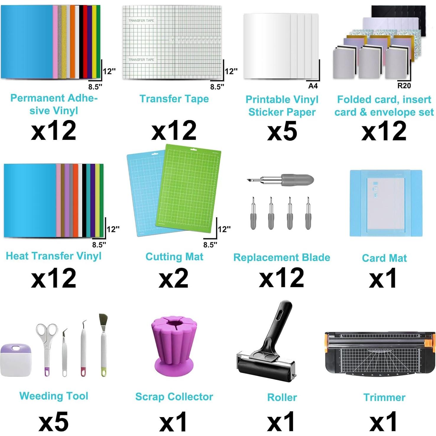 Kit de Inicio LOPASA para Máquina Cricut Joy Xtra 8.5x12