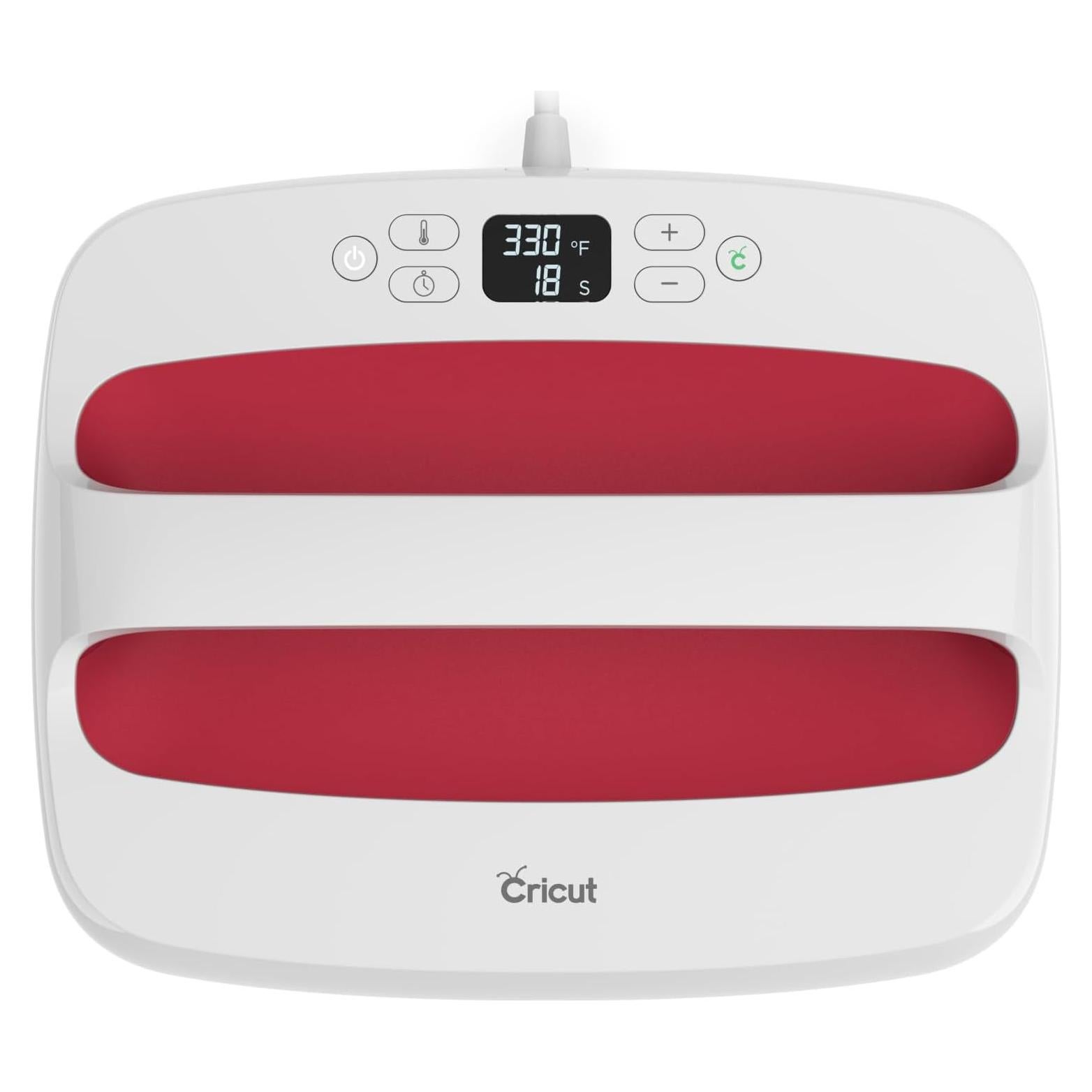 Cricut EasyPress 2 Heat Press Machine (12 in x 10 in), Ideal for T-Shirts, Tote Bags, Pillows, Aprons & More, Precise Temperature Control, Features Insulated Safety Base & Auto-Off, Raspberry