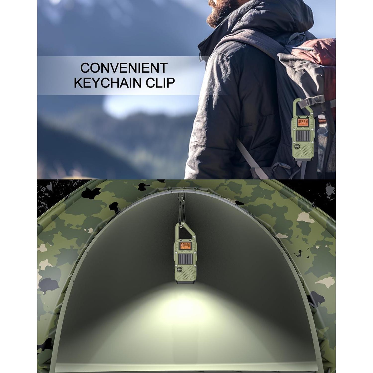 Walkie Talkie Recargable QUOLIX Q668 con Carga Solar y Linterna LED