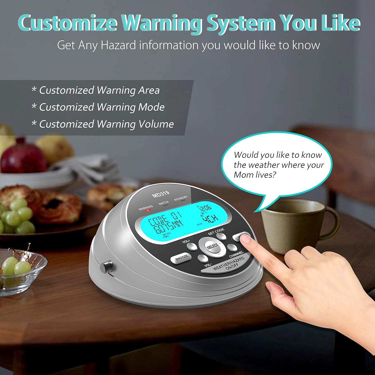 Radio de Alerta Meteorológica NOAA BGUS-319 con S.A.M.E.