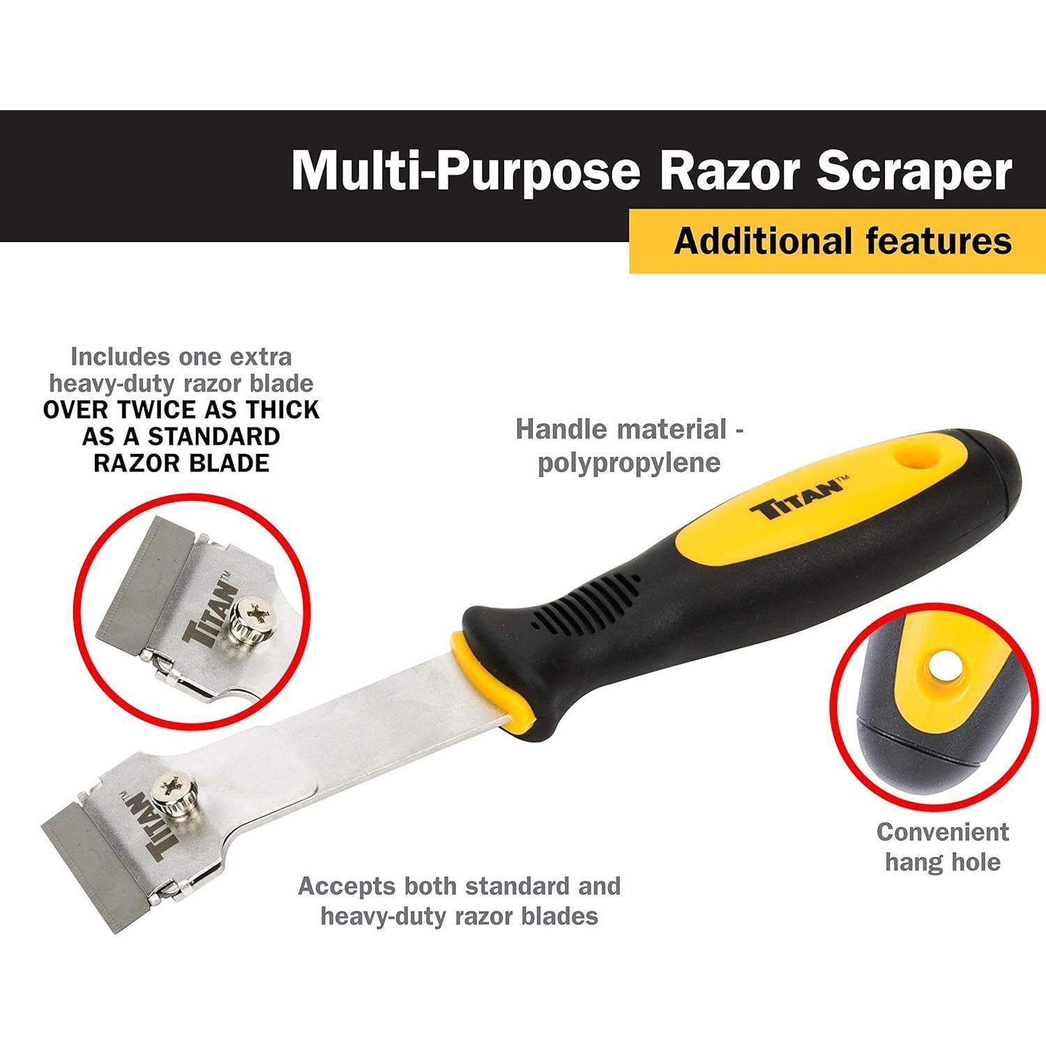 Raspador Multiusos Titan 11030 23 cm con Cuchilla Extra Resistente