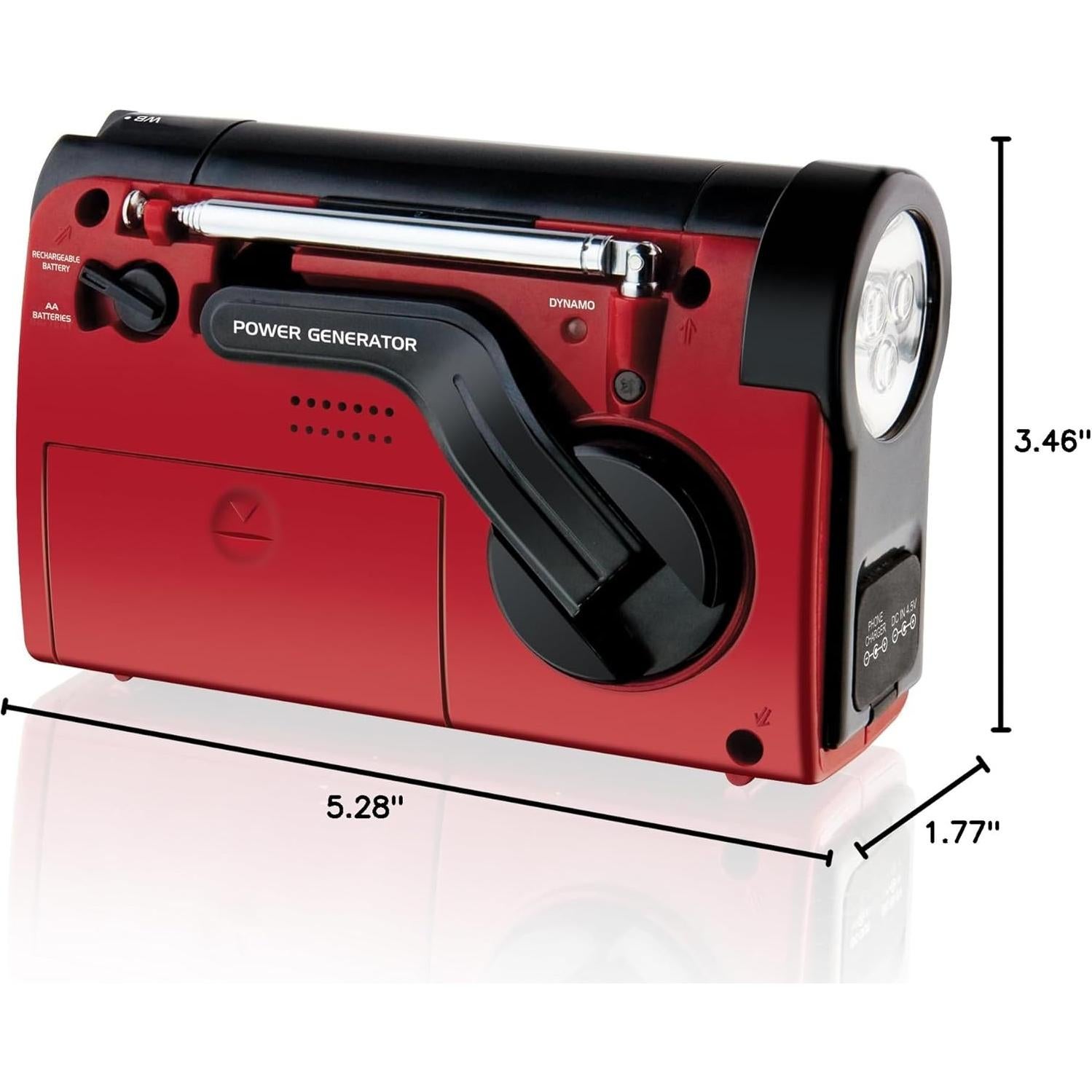 Radio Meteorológica NOAA WeatherX WR182R con Linterna LED