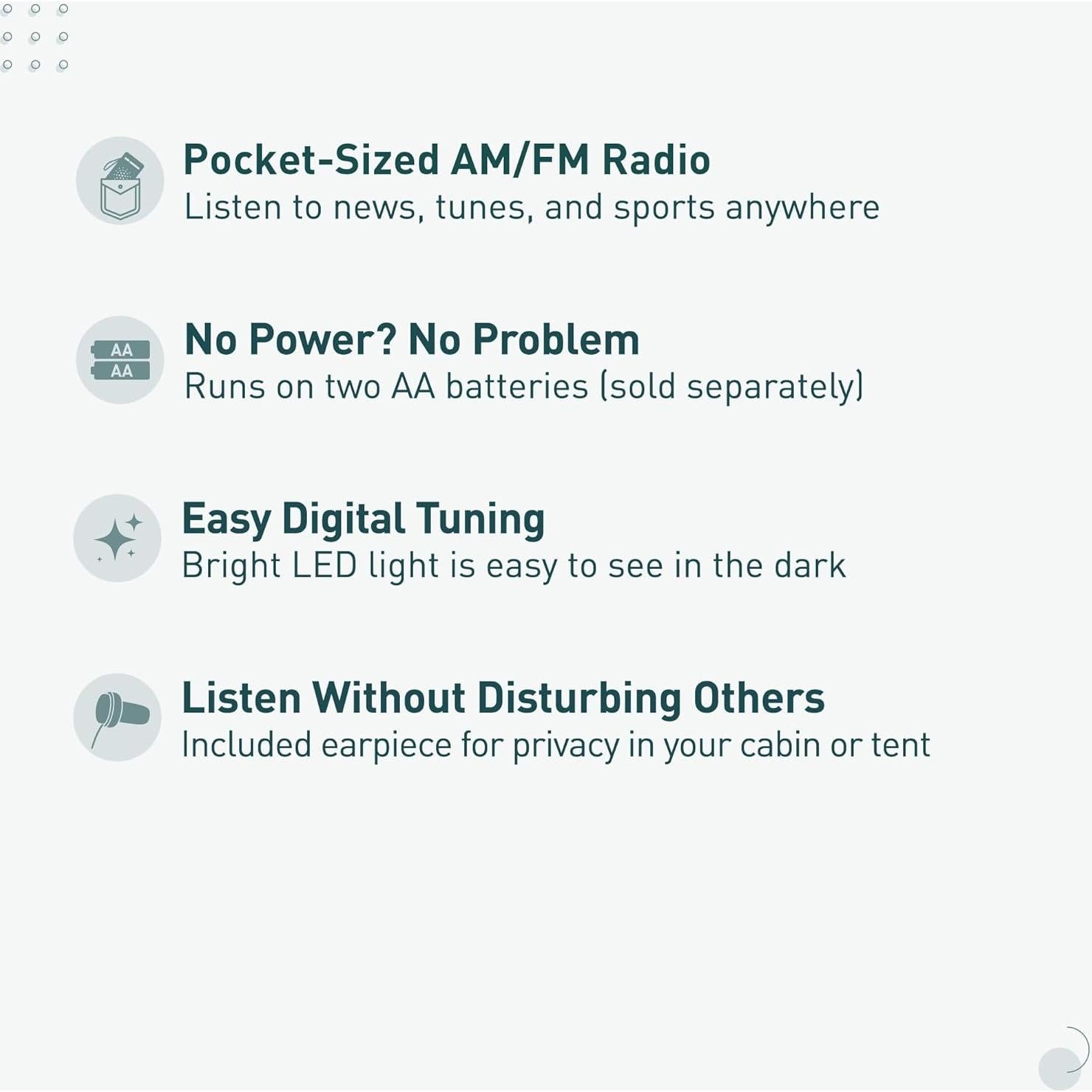 Radio Portátil AM/FM Panasonic RF-P50D con Sintonizador Digital