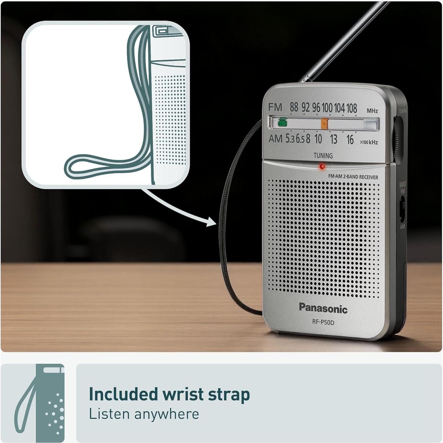 Radio Portátil AM/FM Panasonic RF-P50D con Sintonizador Digital