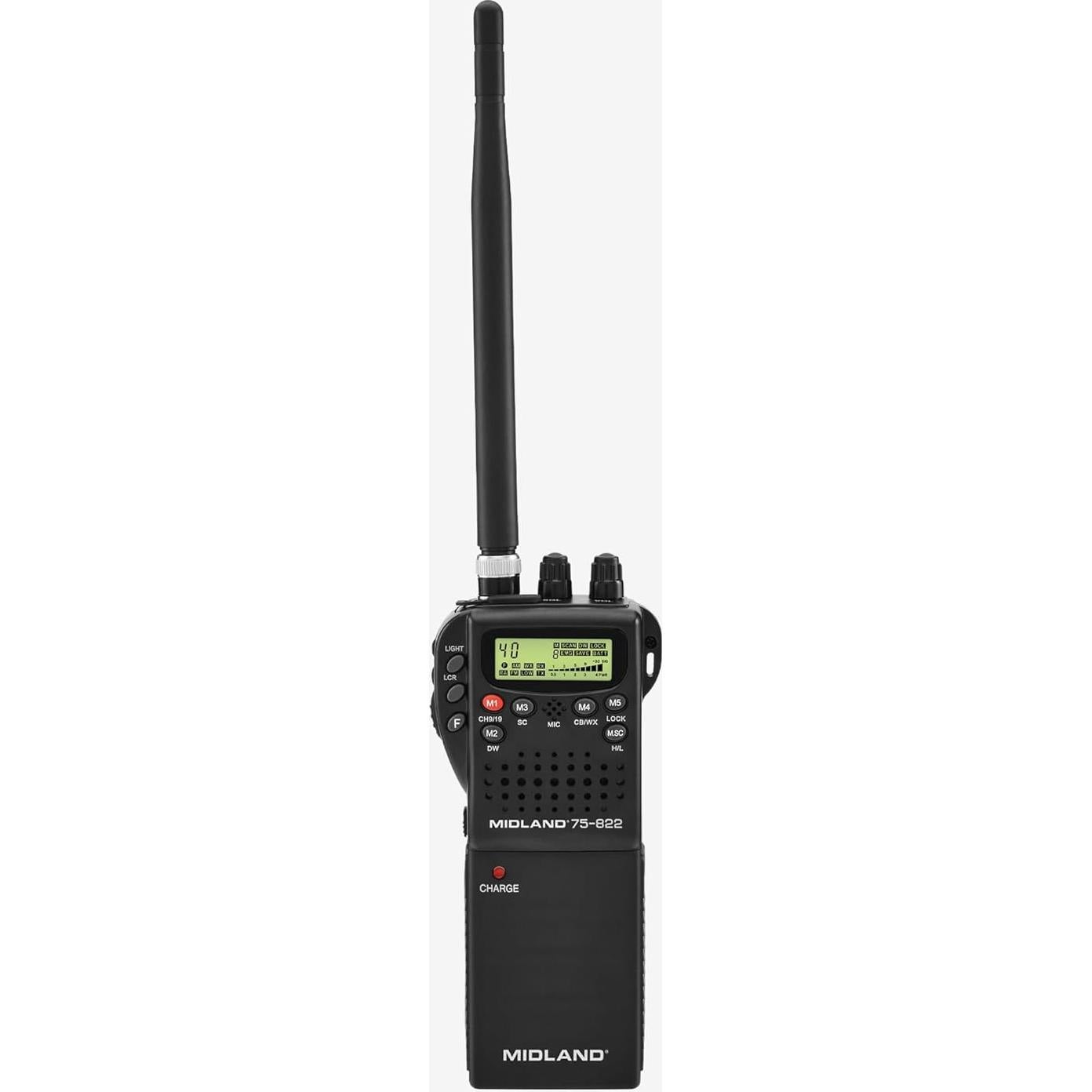 Radio CB portátil Midland 75-822 con 40 canales y NOAA
