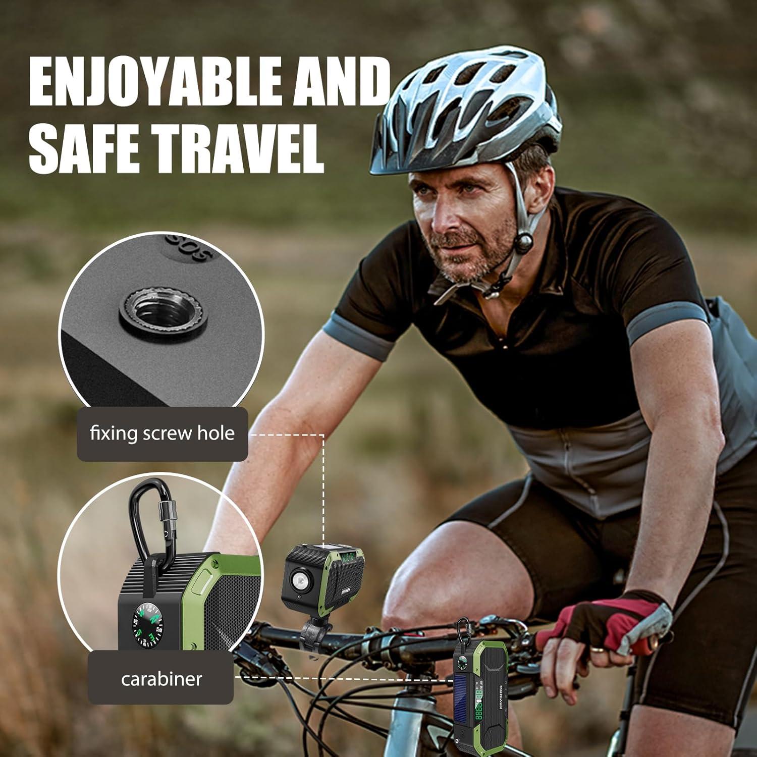 Radio de Emergencia KAYINOW Solar y Bluetooth 5000mAh Verde