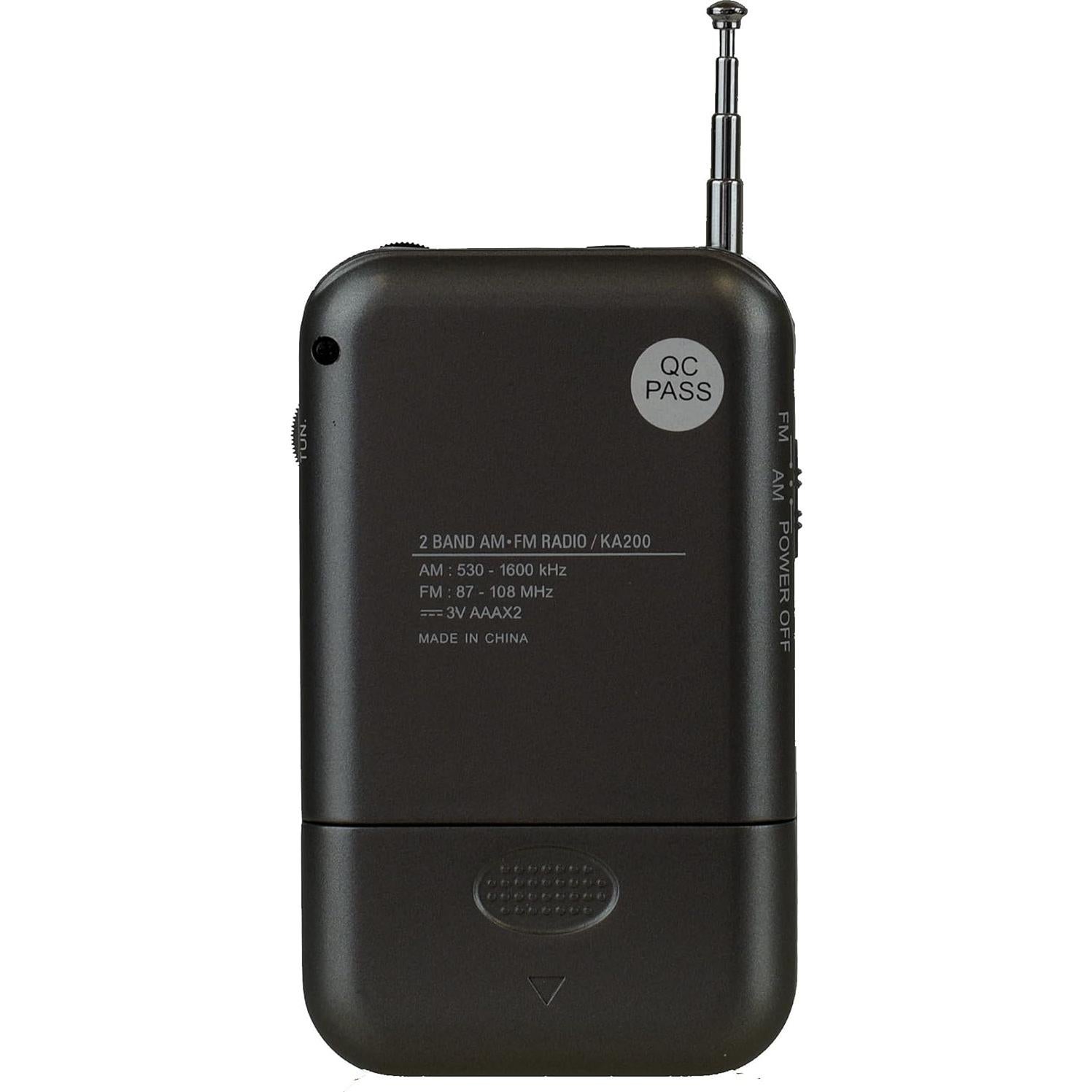 Radio de bolsillo Kaito KA200S AM/FM Gris Ultra Compacta