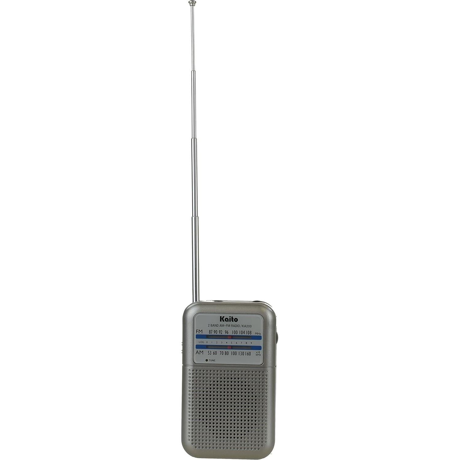 Radio de bolsillo Kaito KA200S AM/FM Gris Ultra Compacta