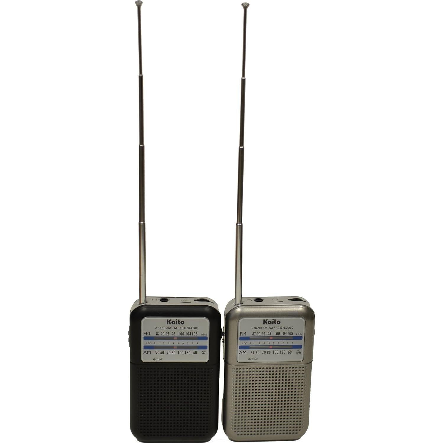 Radio de bolsillo Kaito KA200S AM/FM Gris Ultra Compacta