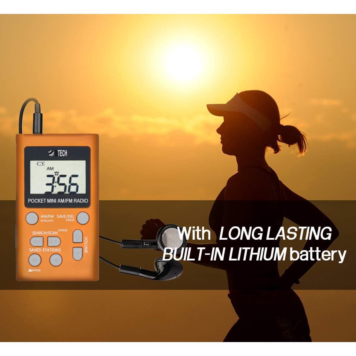 Radio Portátil BTECH MPR-AF1 AM/FM con Auriculares Estéreo