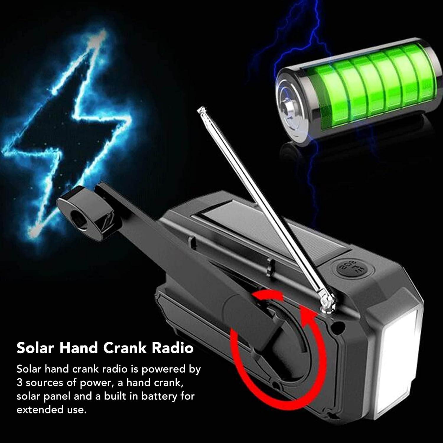 Radio Meteorológica de Emergencia CUIFATI con Manivela Solar y Linterna