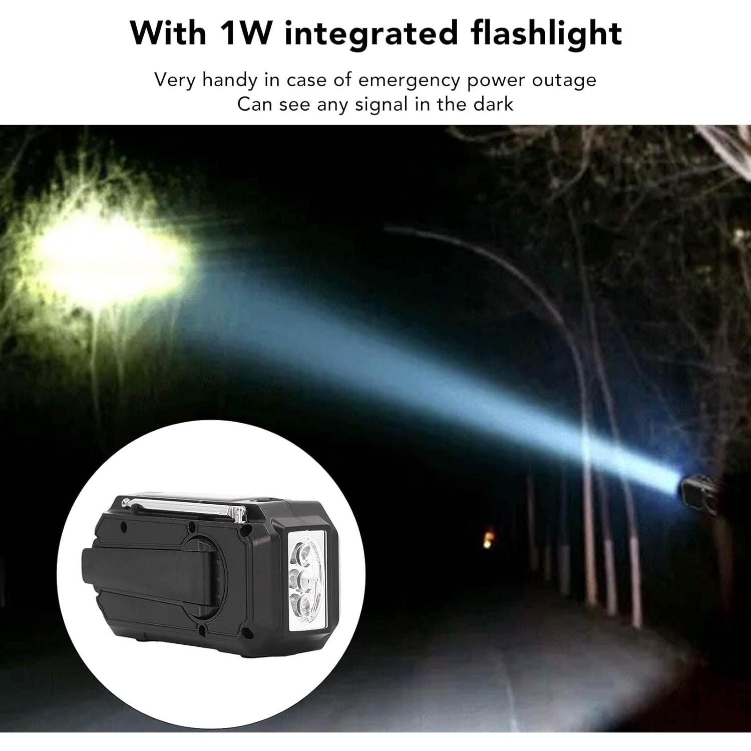 Radio Meteorológica de Emergencia CUIFATI con Manivela Solar y Linterna