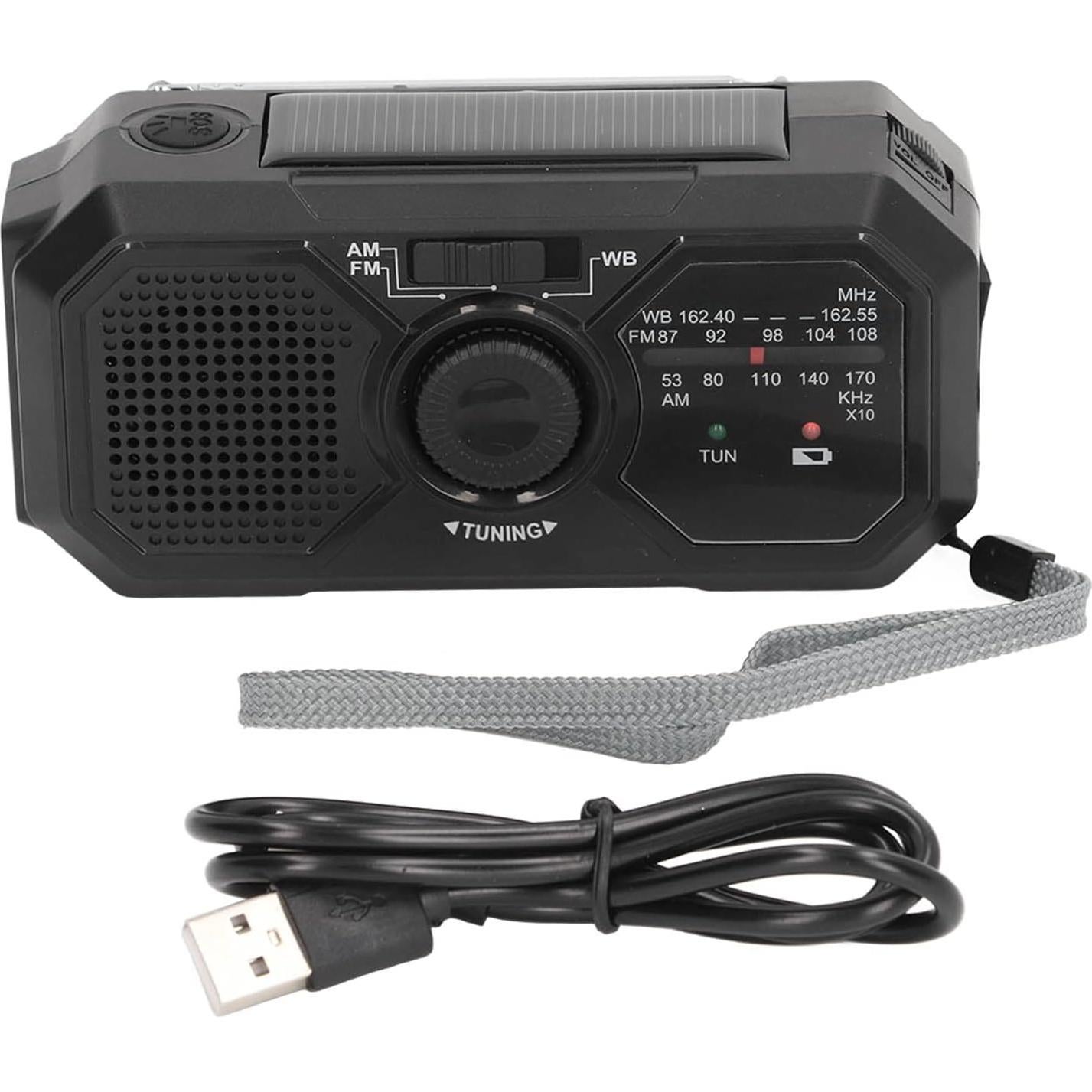 Radio Meteorológica de Emergencia CUIFATI con Manivela Solar y Linterna