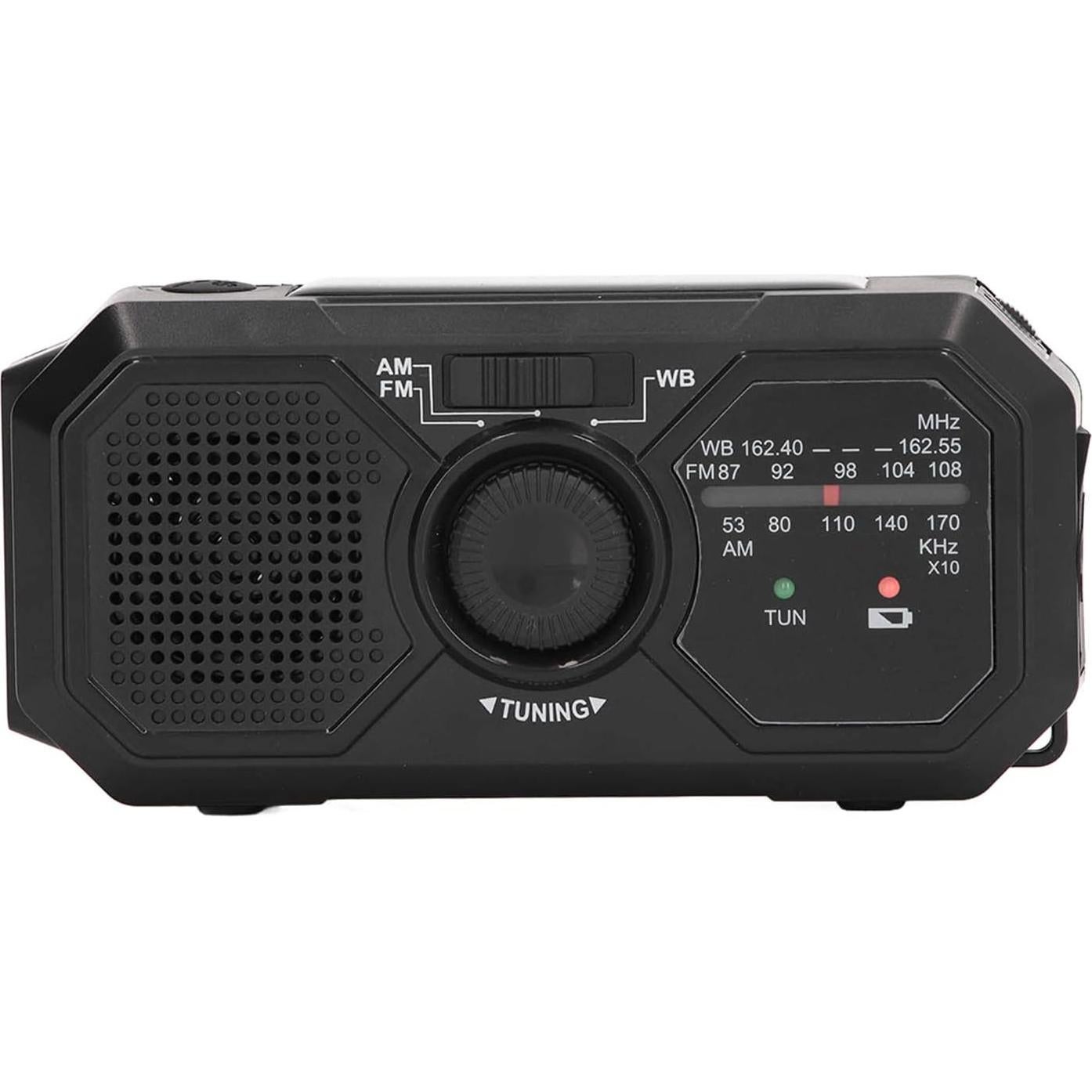 Radio Meteorológica de Emergencia CUIFATI con Manivela Solar y Linterna