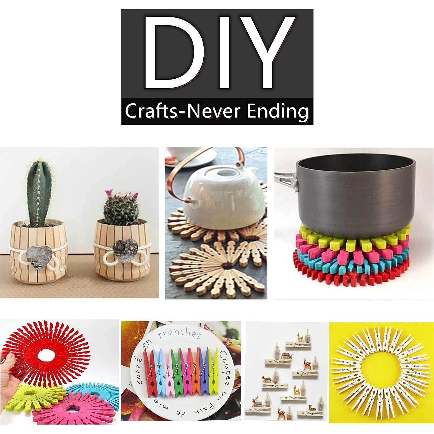 100 Pinzas de Ropa de Madera Tecbeauty 8.6 cm Alta Resistencia