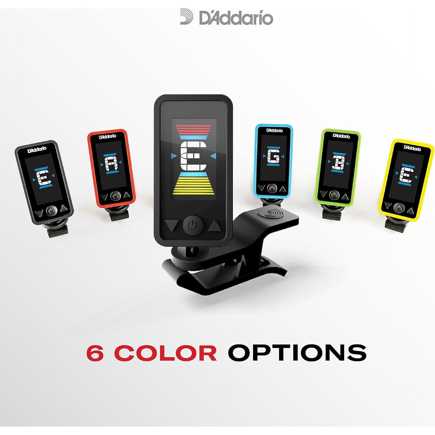 Afinador Clip D'Addario para Chelo y Bajo - Pantalla Color