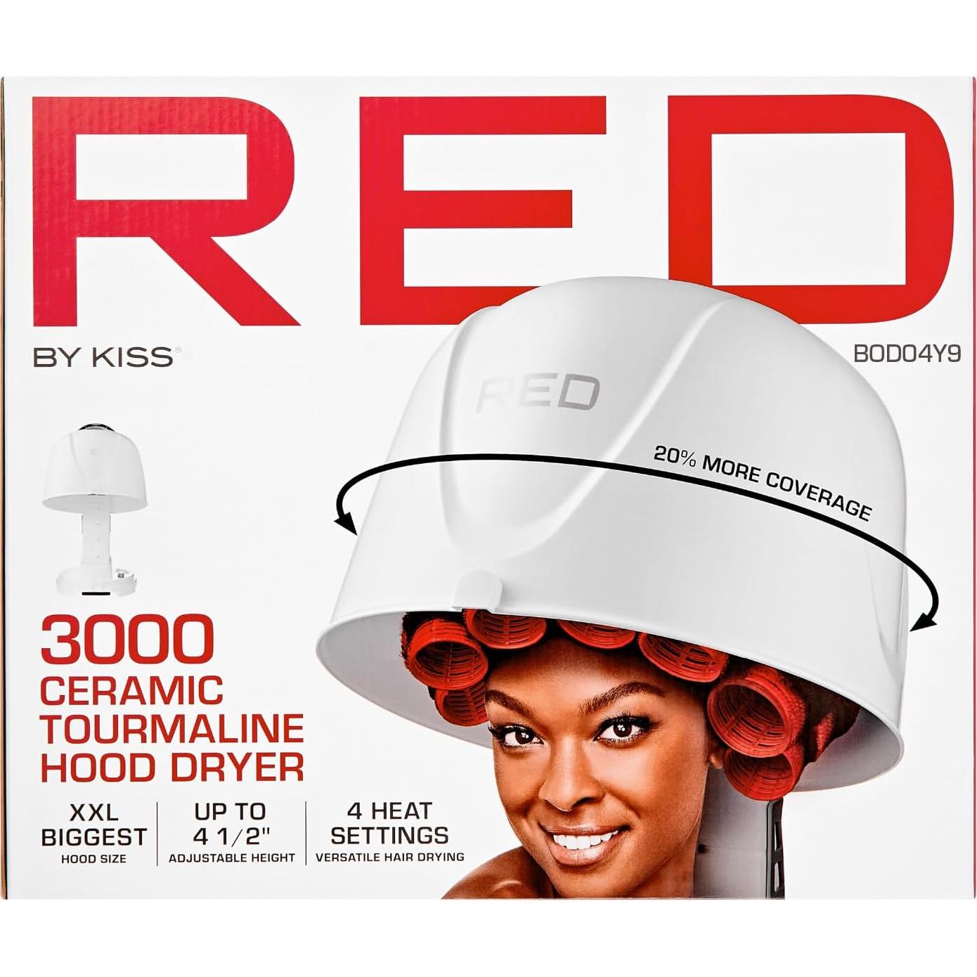 Secador de Capucha Profesional Red by Kiss 3000 Cerámica 1875W