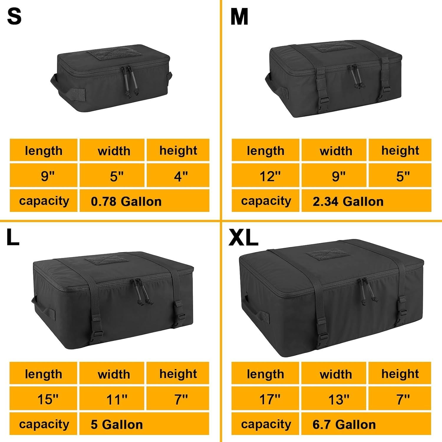 Cubos de Empaque Tácticos PETAC GEAR 4 Pcs Impermeables