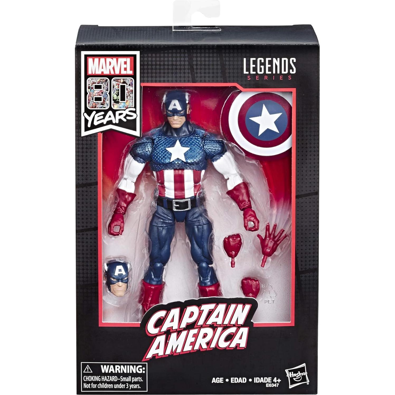 Figura de acción Capitán América 80 Aniversario Hasbro 15 cm