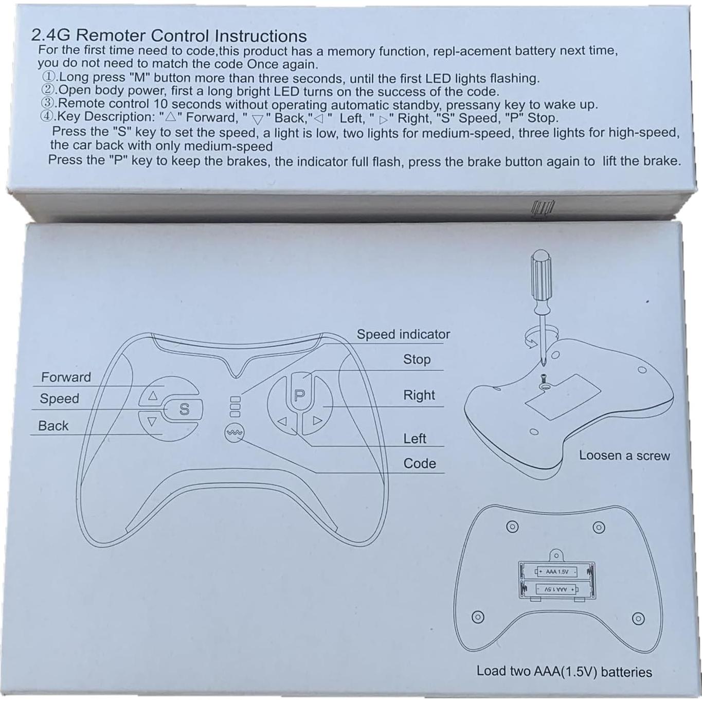 Control Remoto Bluetooth JR1839 para Coche Eléctrico Niños 2.4G