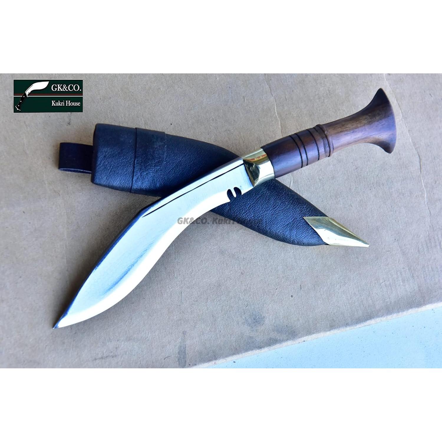 Genuine Kukri - 5" Blade Biltong Kukri, Full Tang Authentic Khukuri Handmade in Nepal