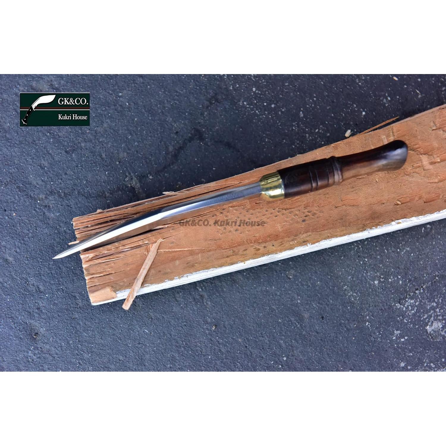 Genuine Kukri - 5" Blade Biltong Kukri, Full Tang Authentic Khukuri Handmade in Nepal