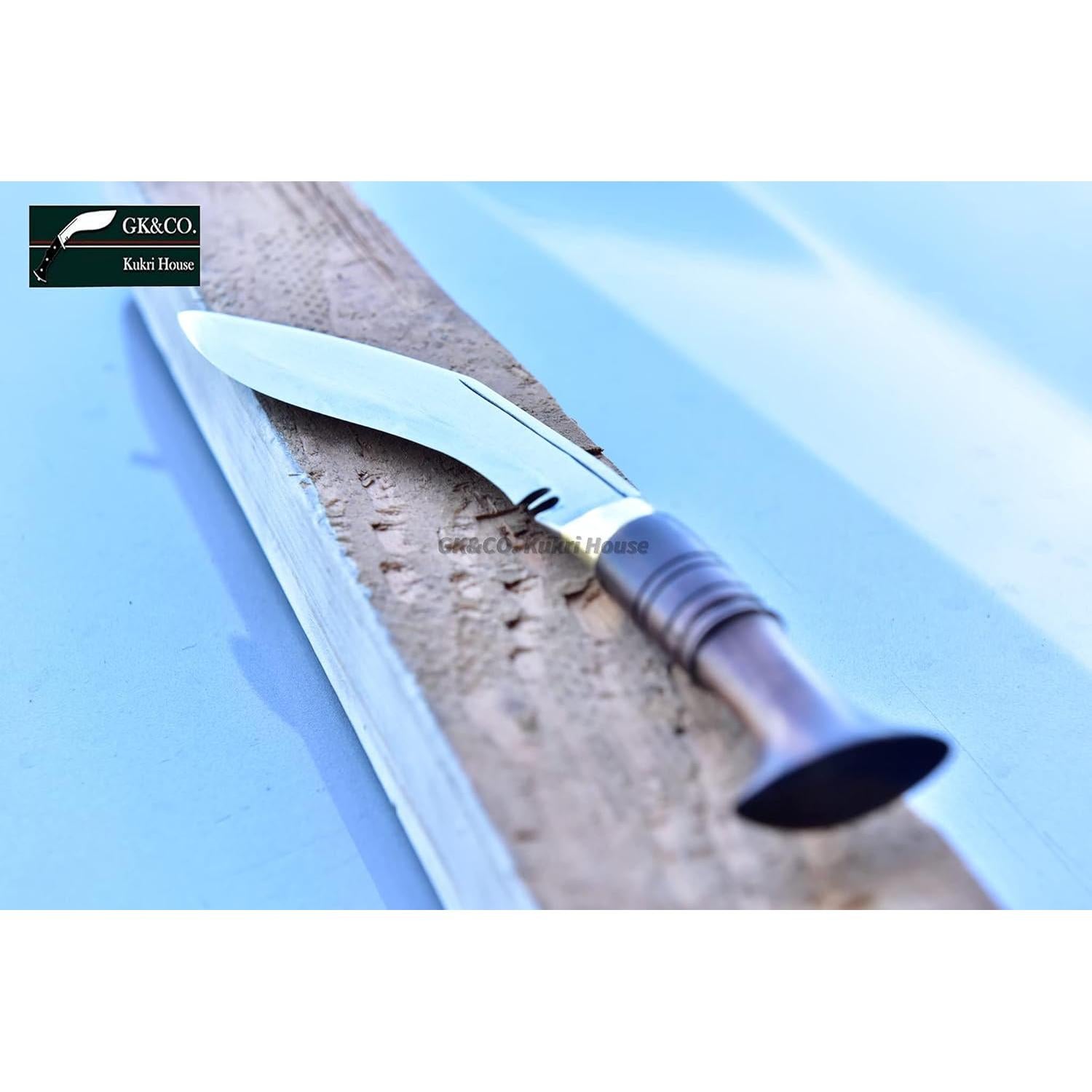 Genuine Kukri - 5" Blade Biltong Kukri, Full Tang Authentic Khukuri Handmade in Nepal