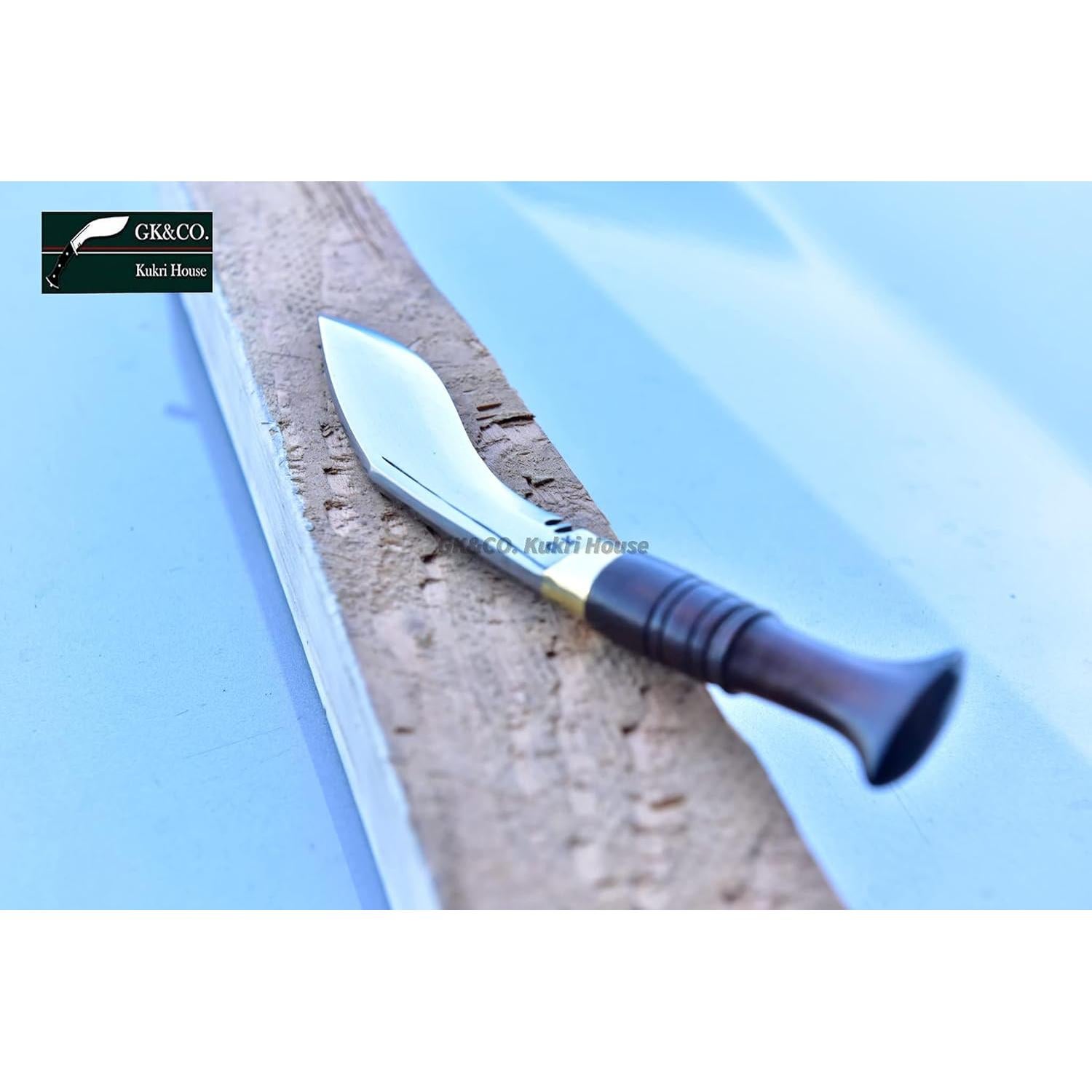 Genuine Kukri - 5" Blade Biltong Kukri, Full Tang Authentic Khukuri Handmade in Nepal