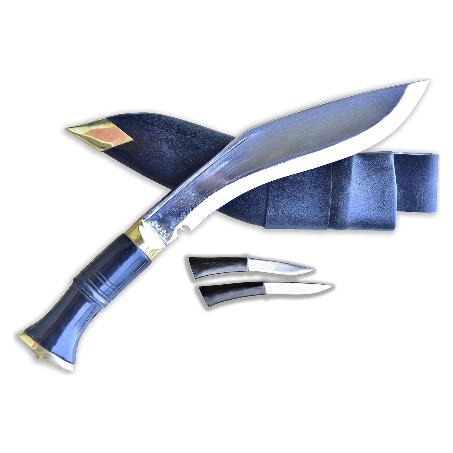 Official Issued - Genuine Kukri/Khukuri- 9 Inch Nepal Armies Service Issue Kukri Knife -Traditional Horn Handle- Handmade in Nepal