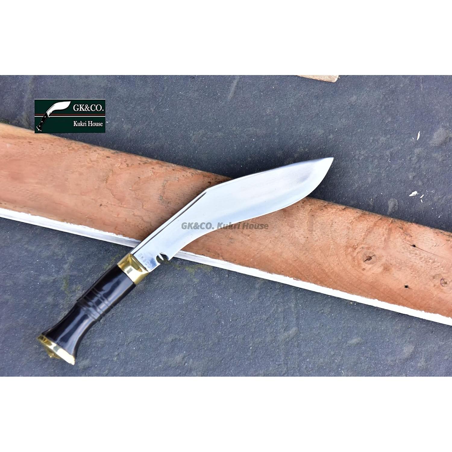 Official Issued - Genuine Kukri/Khukuri- 9 Inch Nepal Armies Service Issue Kukri Knife -Traditional Horn Handle- Handmade in Nepal