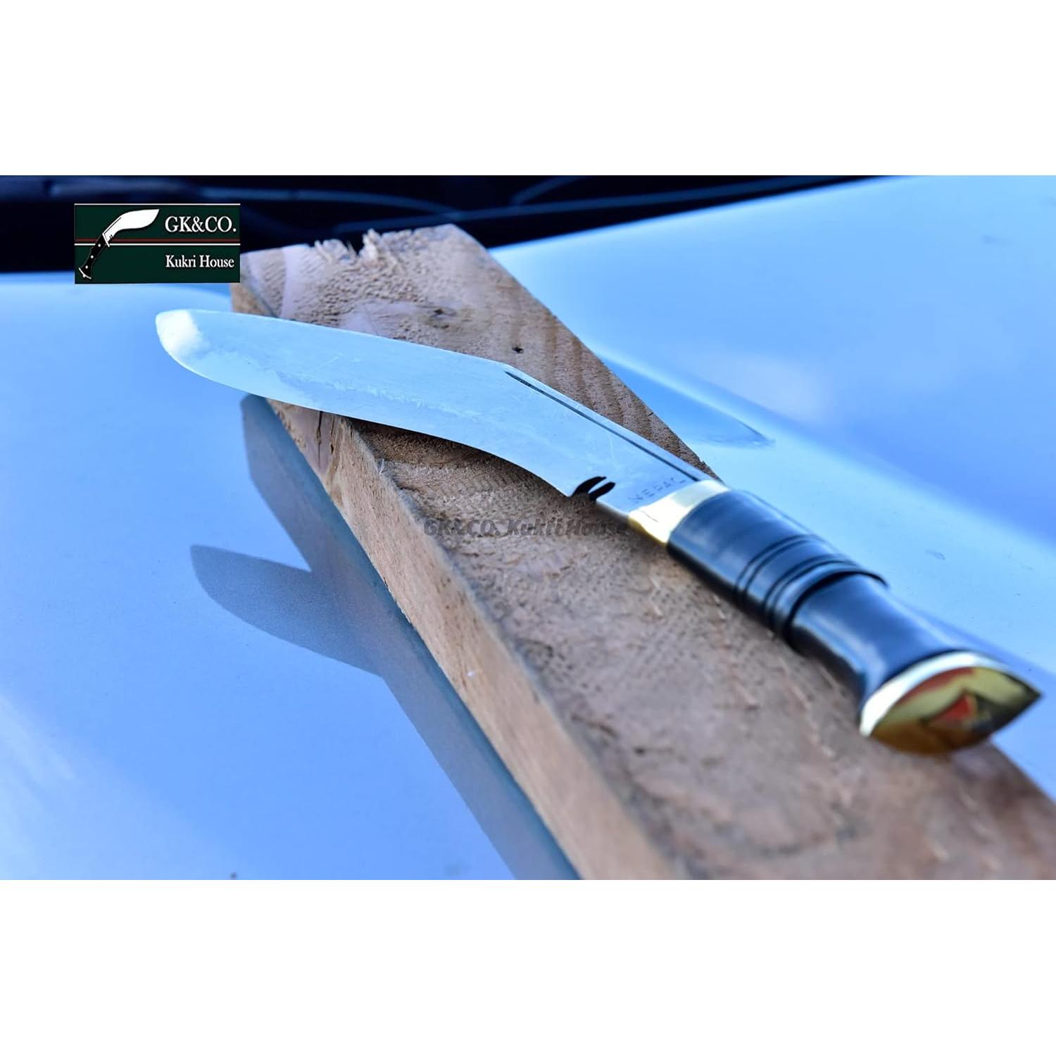 Official Issued - Genuine Kukri/Khukuri- 9 Inch Nepal Armies Service Issue Kukri Knife -Traditional Horn Handle- Handmade in Nepal