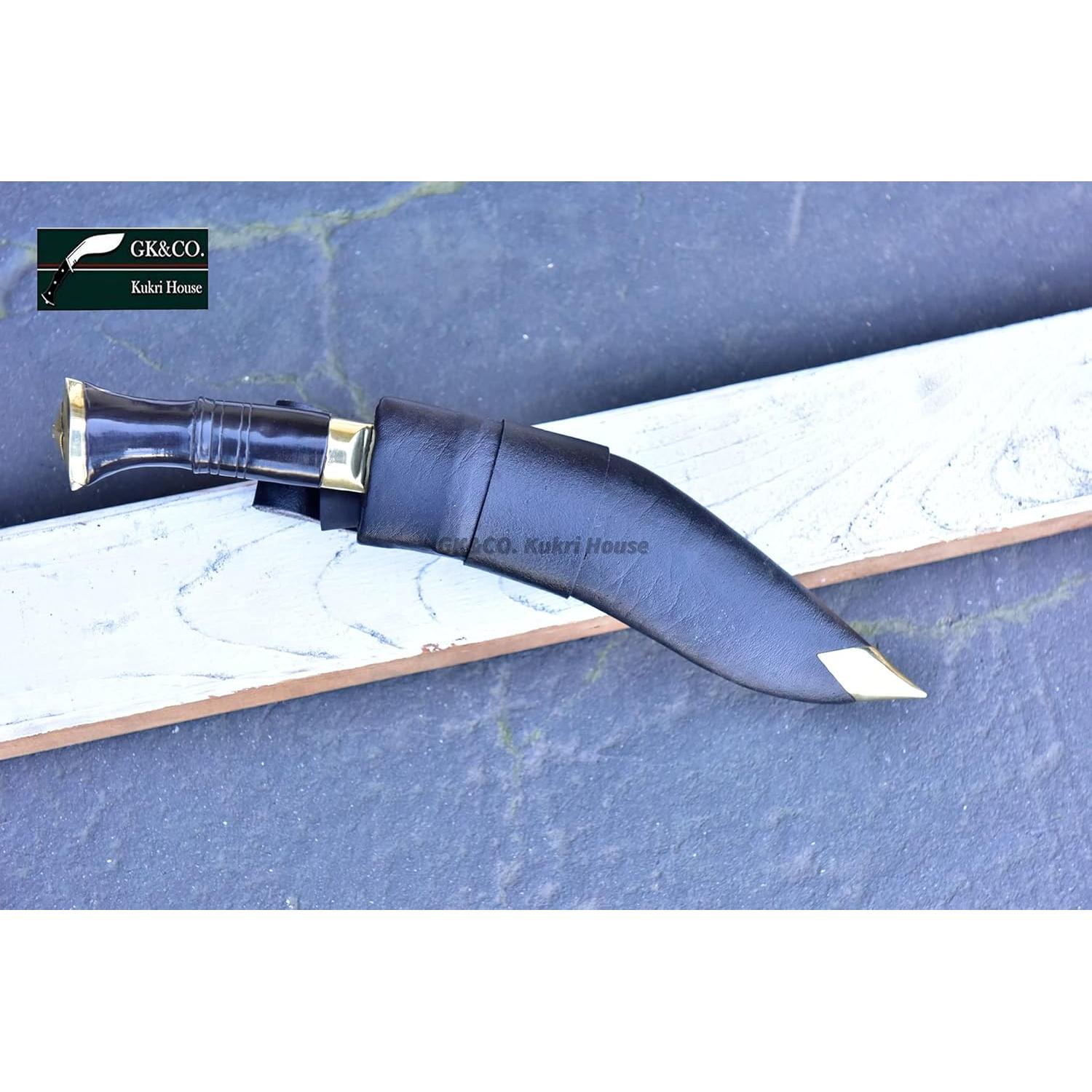 Official Issued - Genuine Kukri/Khukuri- 9 Inch Nepal Armies Service Issue Kukri Knife -Traditional Horn Handle- Handmade in Nepal