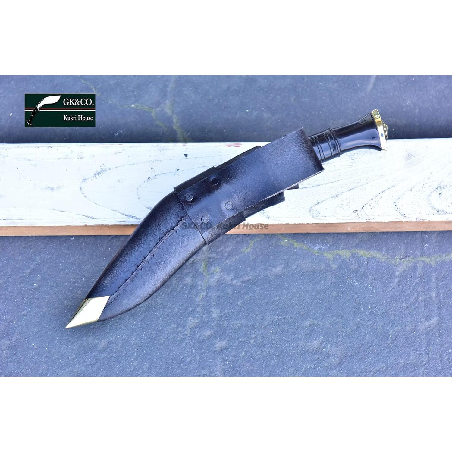 Official Issued - Genuine Kukri/Khukuri- 9 Inch Nepal Armies Service Issue Kukri Knife -Traditional Horn Handle- Handmade in Nepal