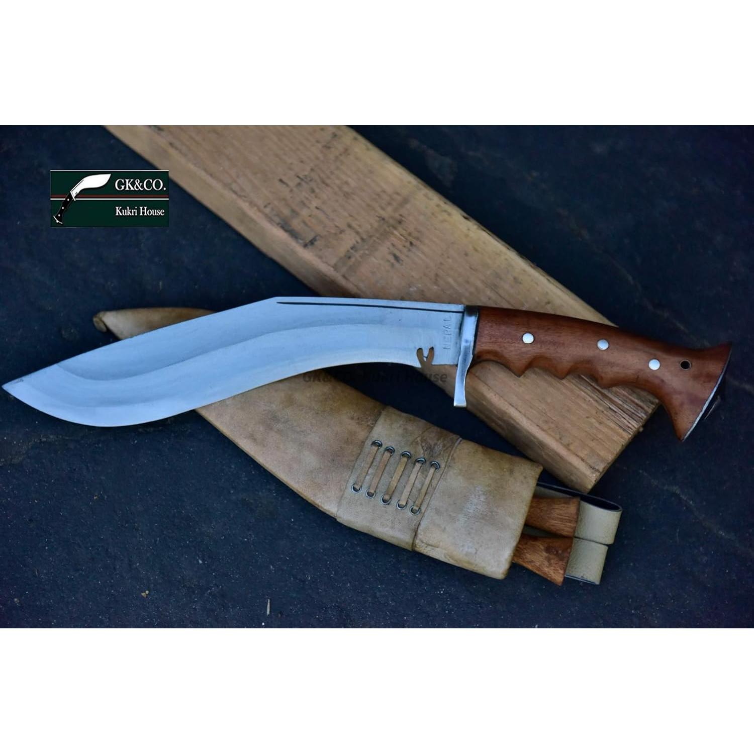 Cuchillo Kukri GK&CO. 10" Acero Carbono Nepalí con Funda