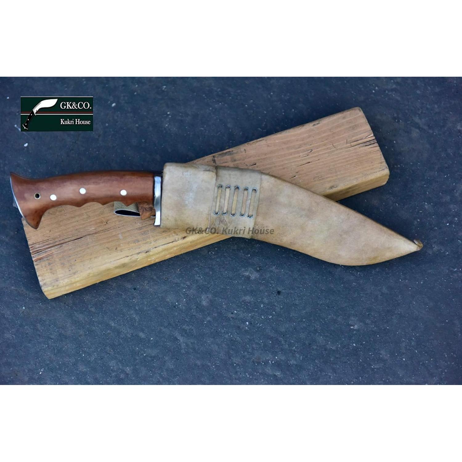 Cuchillo Kukri GK&CO. 10" Acero Carbono Nepalí con Funda