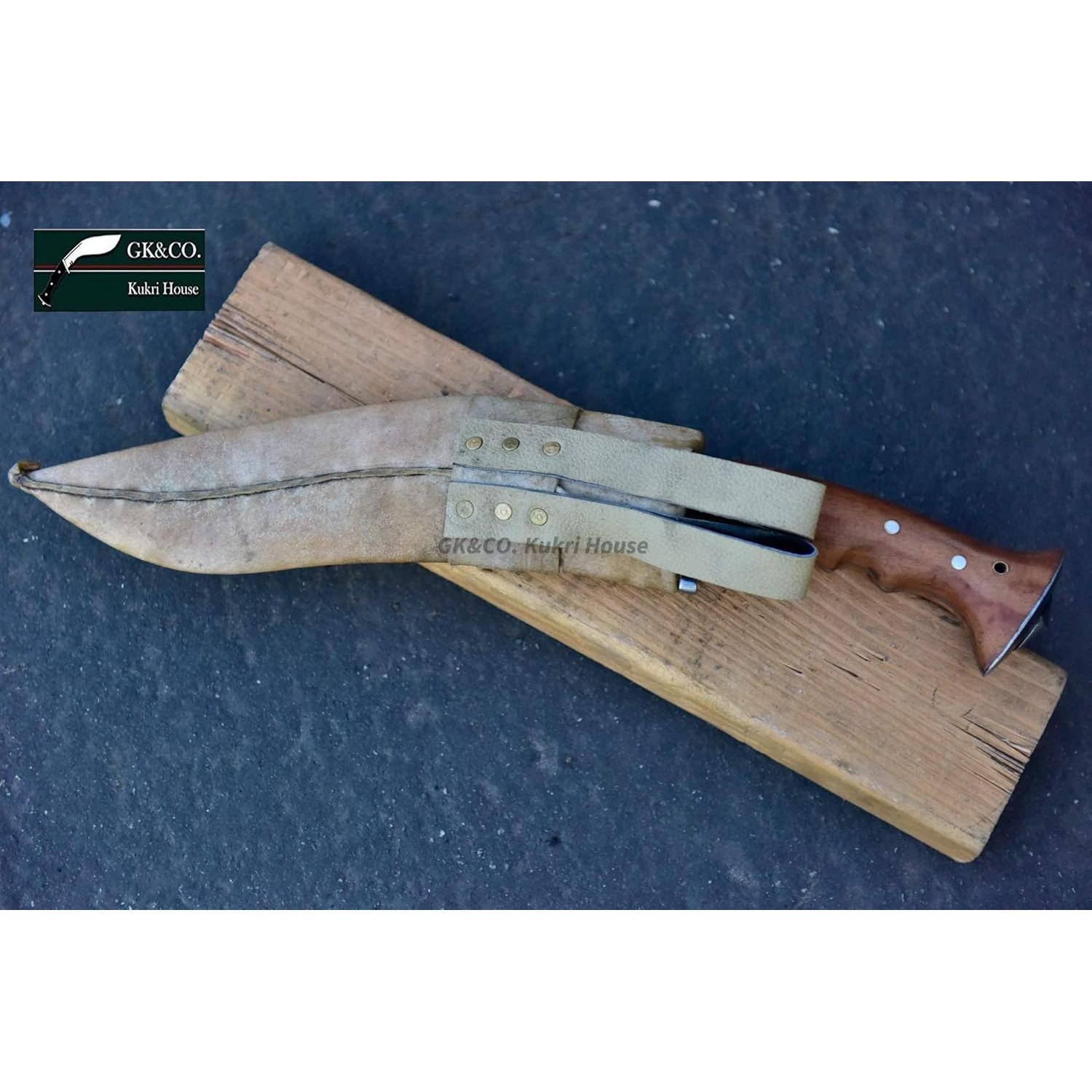 Cuchillo Kukri GK&CO. 10" Acero Carbono Nepalí con Funda