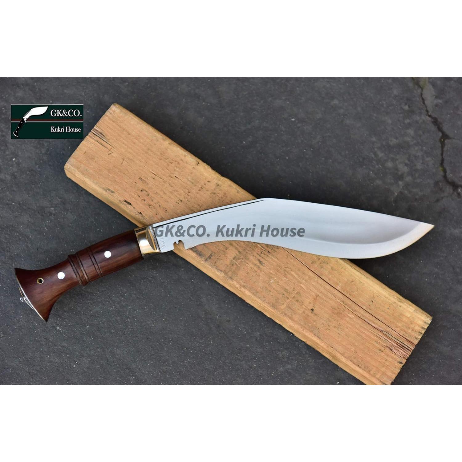 Genuine Kukri Knife - 11 Blade World War II Panawal Wooden Handle Kukri/Khukuri- Handmade in Nepal