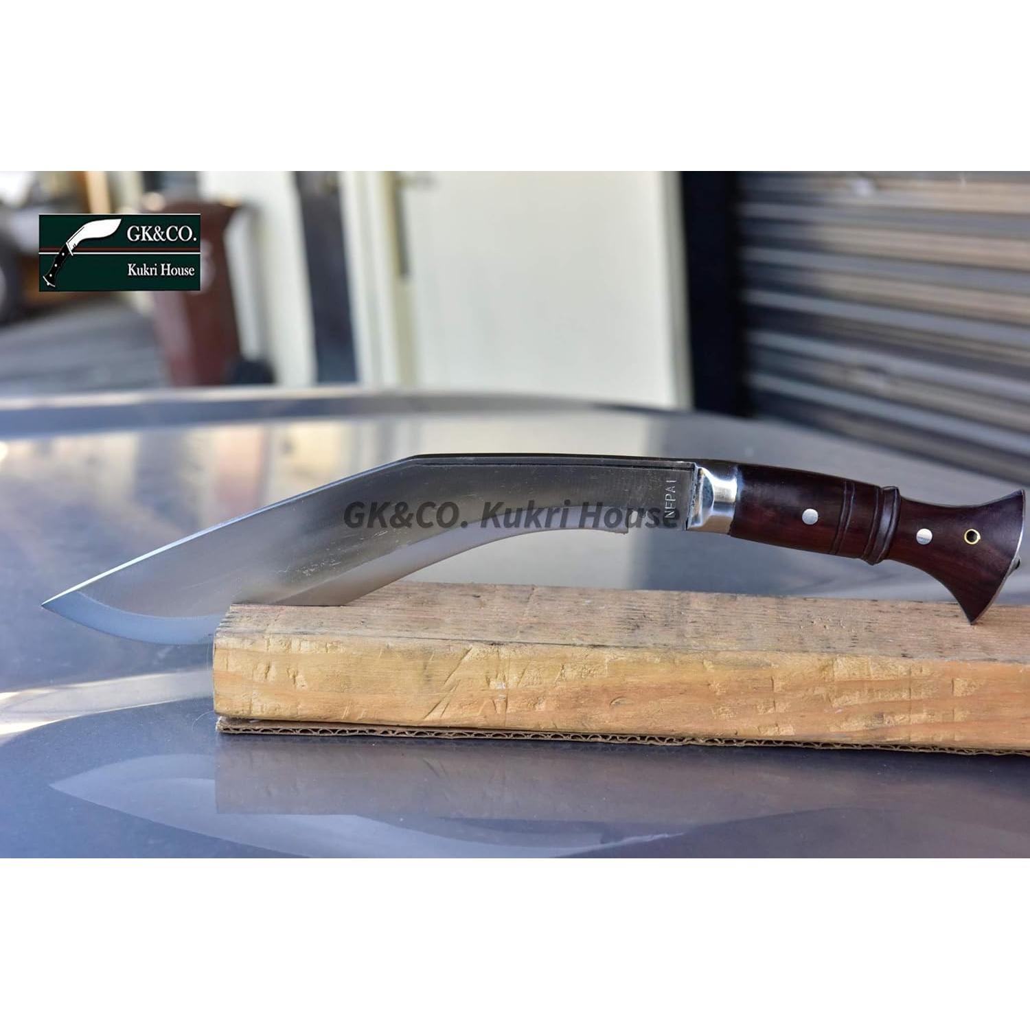 Genuine Kukri Knife - 11 Blade World War II Panawal Wooden Handle Kukri/Khukuri- Handmade in Nepal