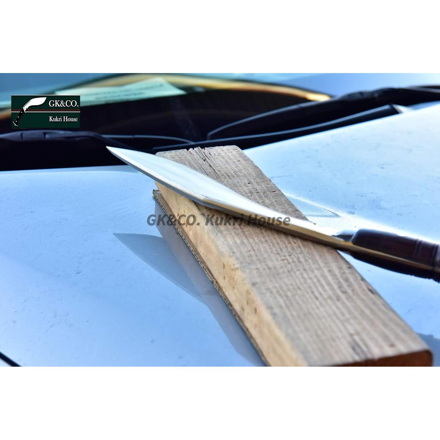 Genuine Kukri Knife - 11 Blade World War II Panawal Wooden Handle Kukri/Khukuri- Handmade in Nepal