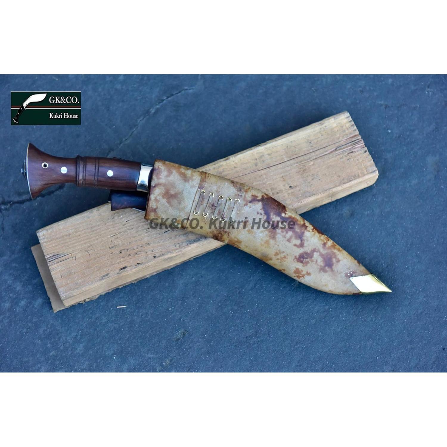 Genuine Kukri Knife - 11 Blade World War II Panawal Wooden Handle Kukri/Khukuri- Handmade in Nepal