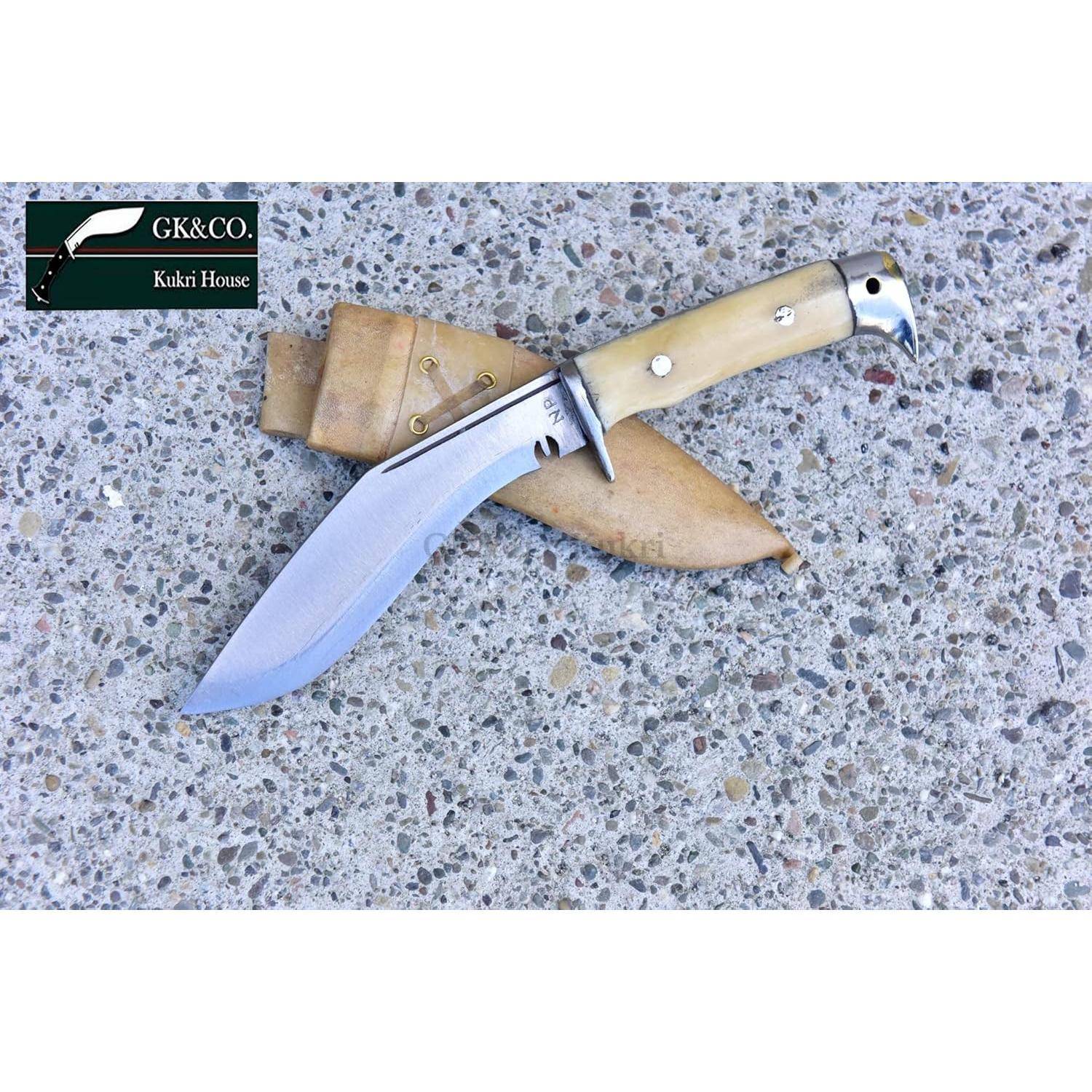 Kukri GK&CO. de 5" con Mango de Hueso de Búfalo - Hecho a Mano