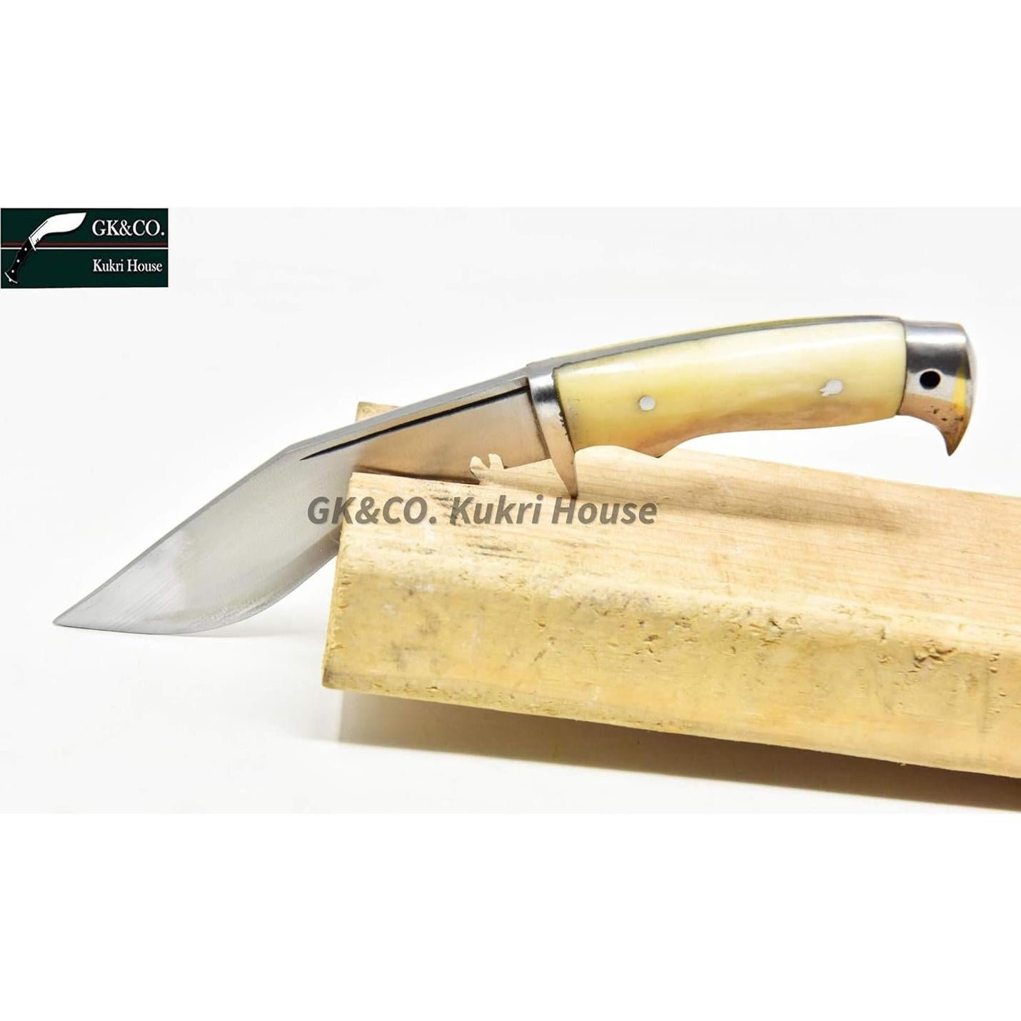 Kukri GK&CO. de 5" con Mango de Hueso de Búfalo - Hecho a Mano
