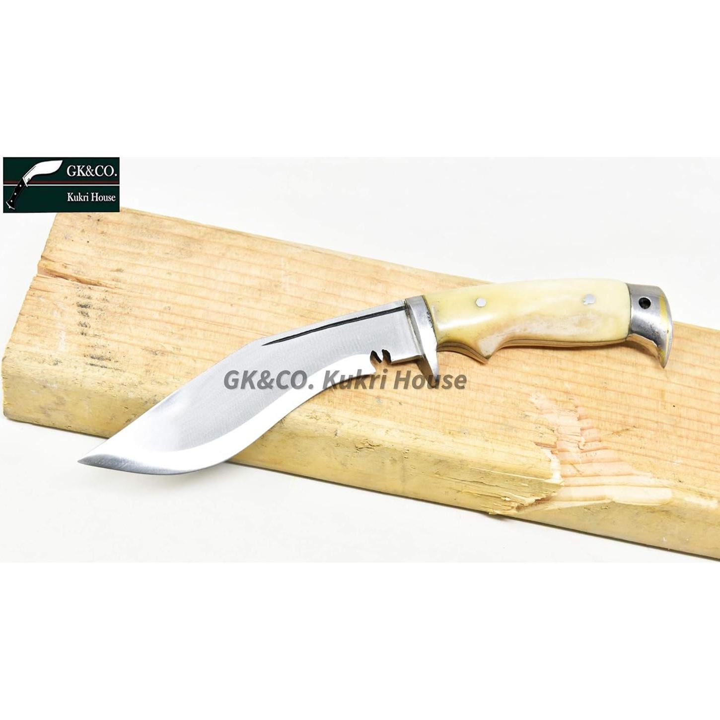 Kukri GK&CO. de 5" con Mango de Hueso de Búfalo - Hecho a Mano