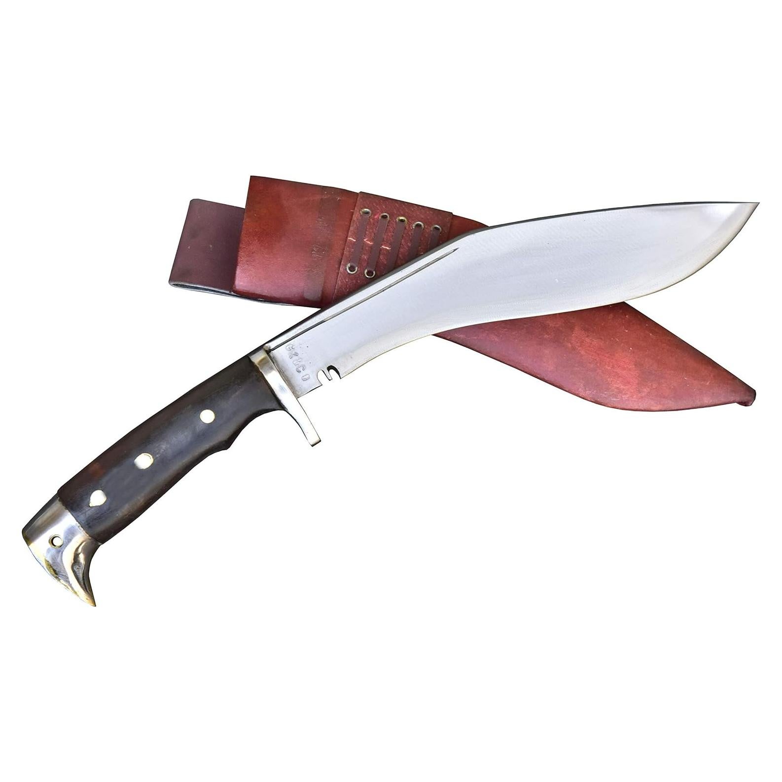 GK&CO. Kukri House Genuine -Authentic Kukri 10 Inch Blade American Eagle Kukri-Full Tang Rose wooden Handle, Red Leather Sheath Kukri/Khukuri- Handmade in Nepal.…