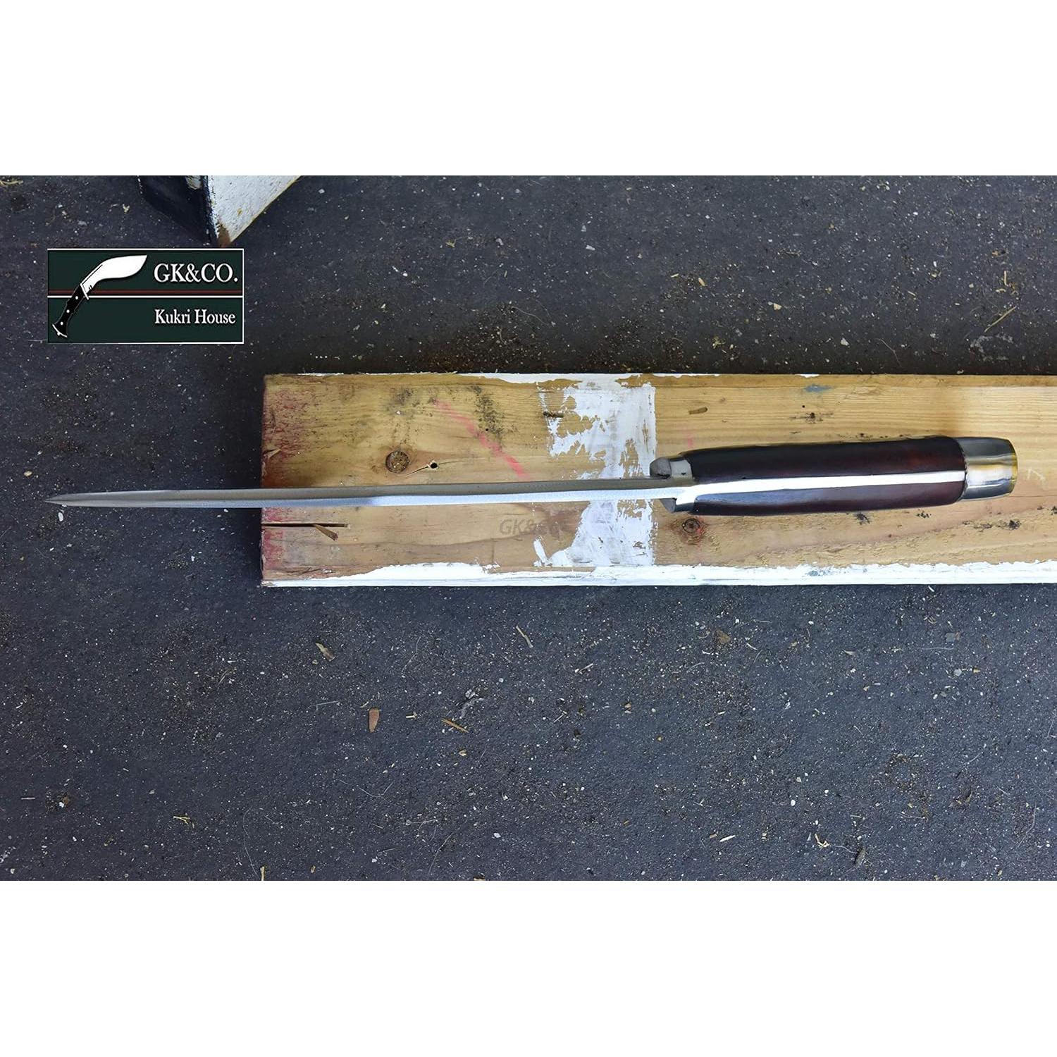 GK&CO. Kukri House Genuine -Authentic Kukri 10 Inch Blade American Eagle Kukri-Full Tang Rose wooden Handle, Red Leather Sheath Kukri/Khukuri- Handmade in Nepal.…