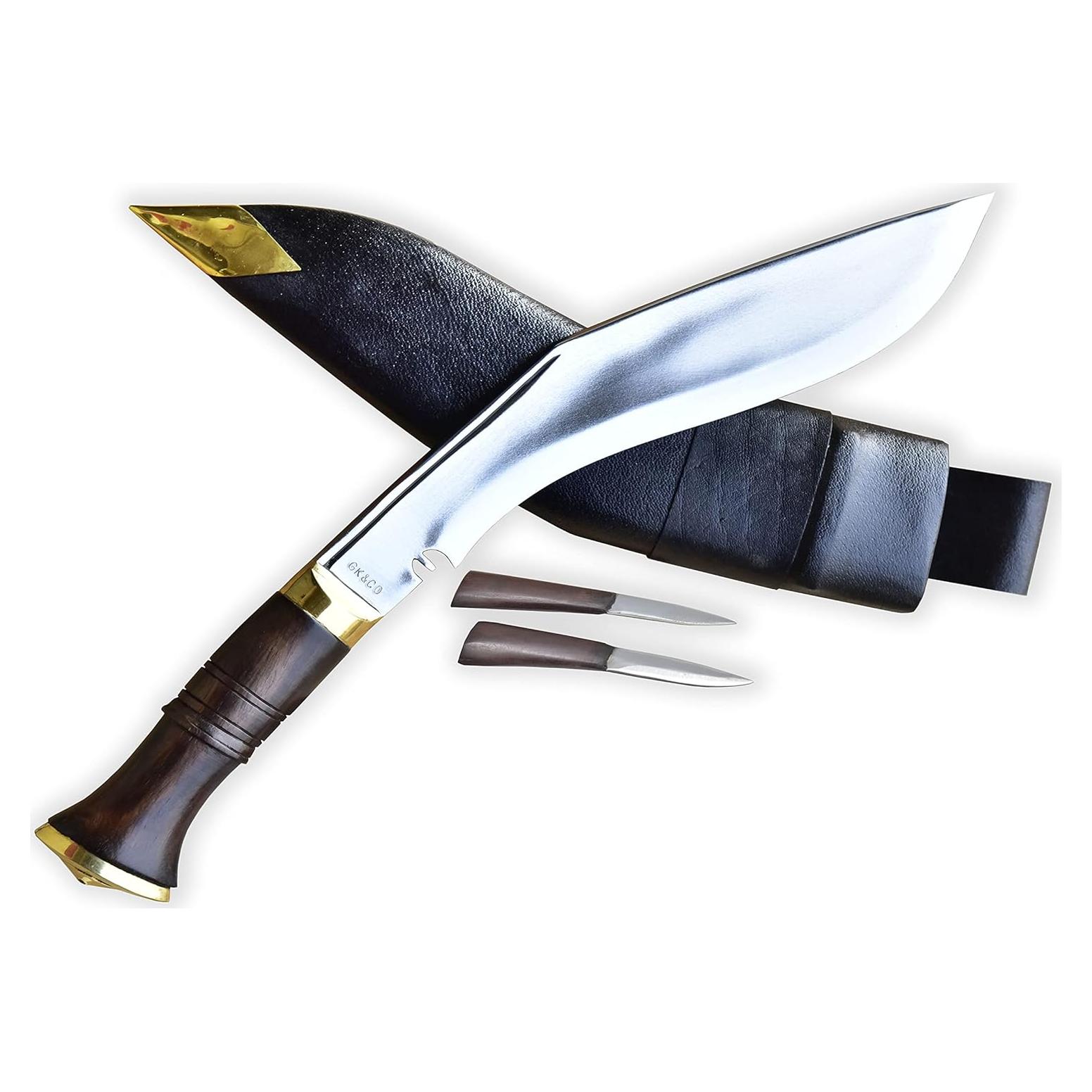 Genuine Kukri Knife - 11 Inch Blade World War II Rose Wooden Handle Kukri/Khukuri - Handmade in Nepal