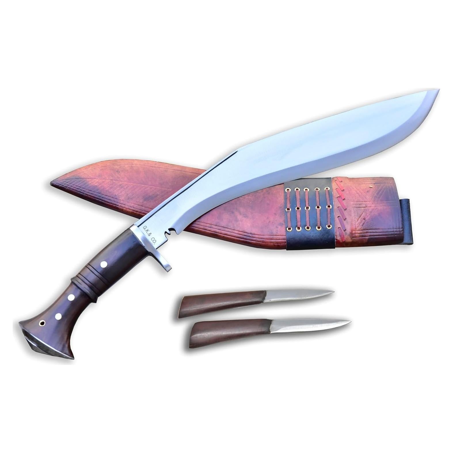 Cuchillo Kukri Auténtico GK&CO. 15" Acero Carbono Nepal