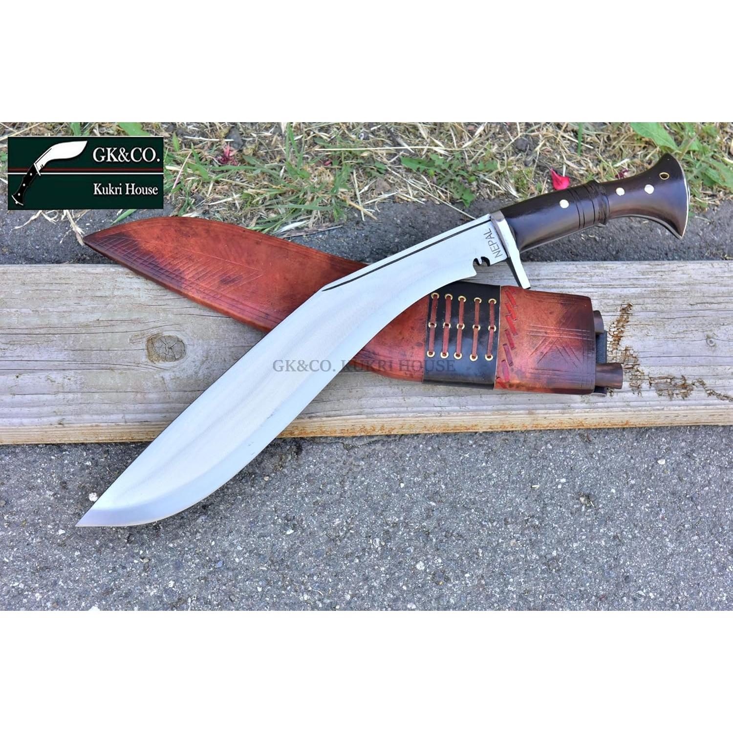 Cuchillo Kukri Auténtico GK&CO. 15" Acero Carbono Nepal