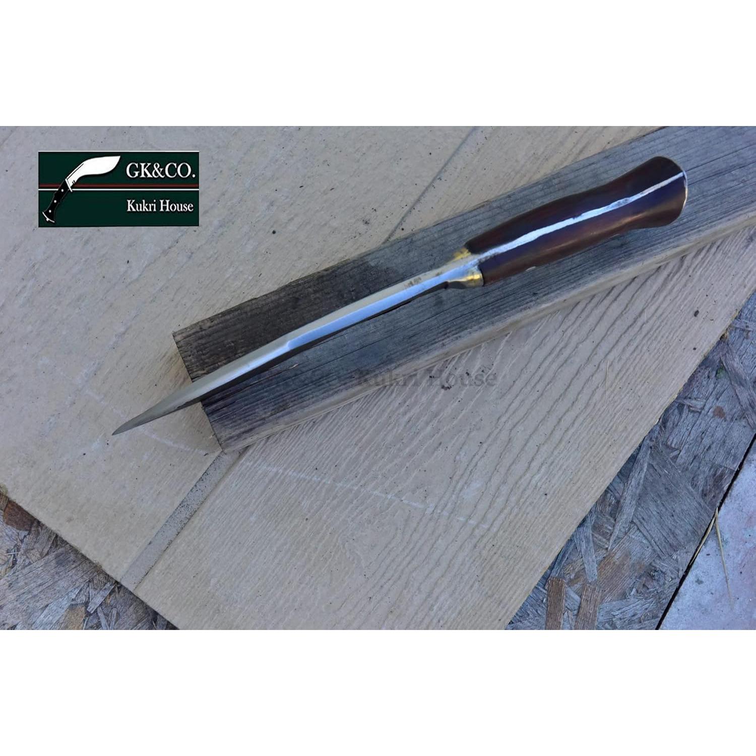 GK&CO. Kukri House Genuine Traditional Village Working Kukri/Khukuri - 6 Inch Black (Rust Free) Blade Panawal Khukuri- Handmade Factory in Nepal.